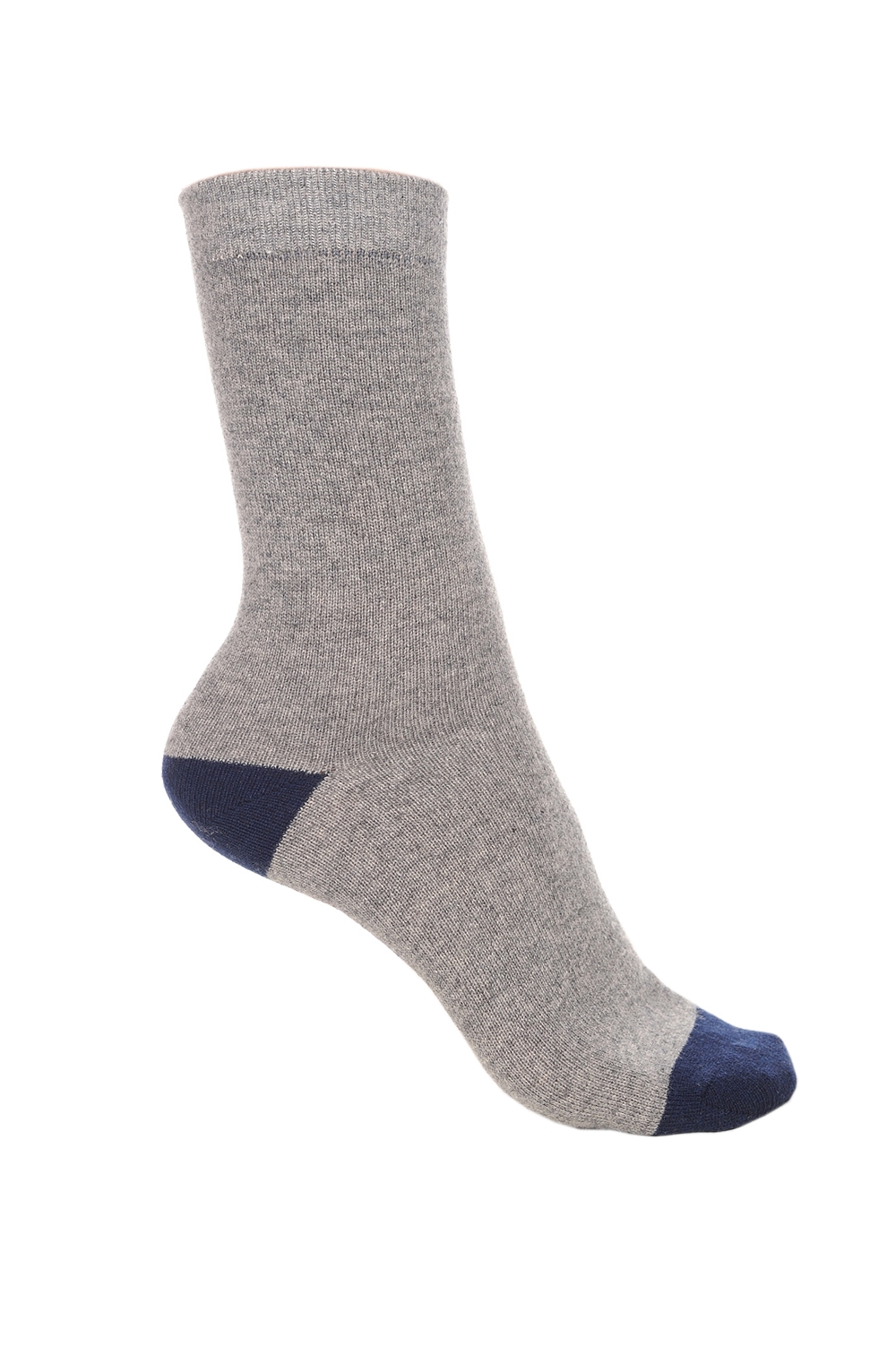 Cashmere & Elastaan accessoires sokken frontibus grijs gemeleerd donker marine 39 42